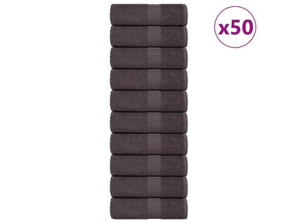 vidaXL Ručníky pro hosty 50 ks antracitová 30x50cm 360g/m² 100% bavlna