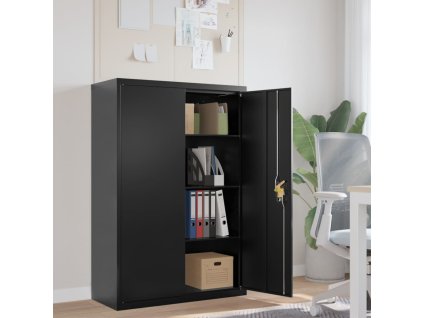 vidaXL Kartotéka černá 90 x 40 x 140 cm ocel