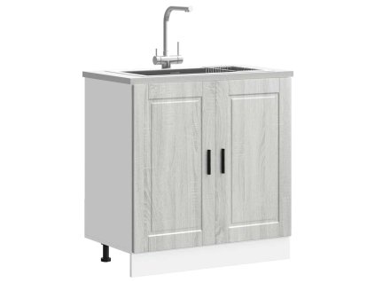 vidaXL Skříňka pod umyvadlo "Porto" šedý sonoma 80x46x81,5 cm kompozit