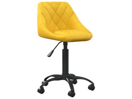 vidaXL Kancelářská židle hořčicově žlutá samet