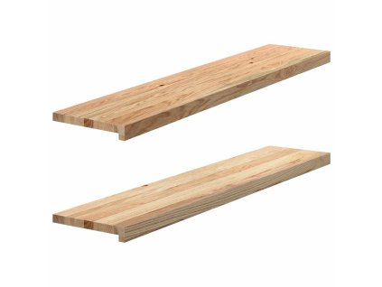 vidaXL Okenní parapety 2 ks neošetřené 120x25x2cm masivní dubové dřevo