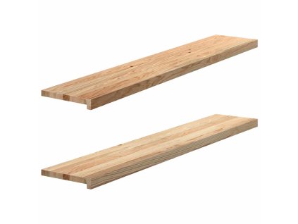 vidaXL Okenní parapety 2 ks neošetřené 140x30x2cm masivní dubové dřevo