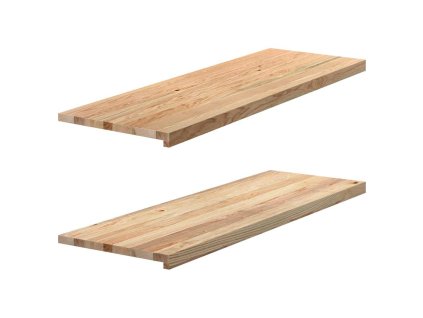 vidaXL Okenní parapety 2 ks neošetřené 120x40x2cm masivní dubové dřevo