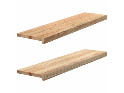 vidaXL Okenní parapety 2 ks neošetřené 100x30x2cm masivní dubové dřevo