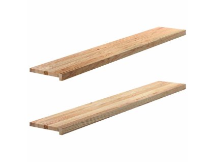 vidaXL Okenní parapety 2 ks neošetřené 160x25x2cm masivní dubové dřevo