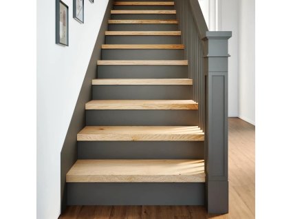 vidaXL Nášlapy na schody 4 ks neošetřené 80x30x2 cm masivní dub