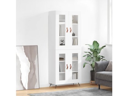 vidaXL Skříň highboard bílá 69,5 x 34 x 180 cm kompozitní dřevo