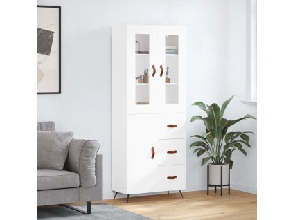 vidaXL Skříň highboard bílá 69,5 x 34 x 180 cm kompozitní dřevo