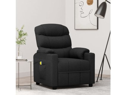 vidaXL Masážní křeslo černé textil