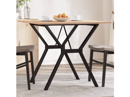vidaXL Jídelní stůl s Y rámem 80 x 80 x 75 cm borové dřevo a ocel