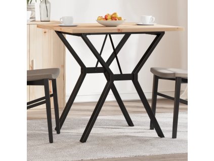 vidaXL Jídelní stůl s Y rámem 80 x 80 x 75,5 cm borové dřevo a ocel