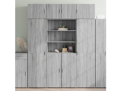 vidaXL Skříň highboard šedá sonoma 80 x 42,5 x 185 cm kompozitní dřevo