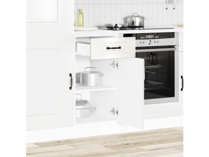 vidaXL Kuchyňská spodní skříňka "Kalmar" lesk bílá kompozitní