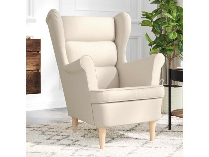 vidaXL Křeslo bílé 74 x 84 x 100 cm len