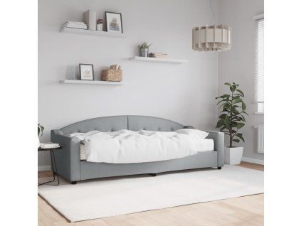 vidaXL Válenda s matrací světle šedá 80 x 200 cm textil