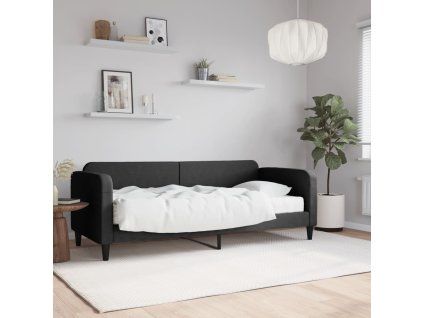 vidaXL Válenda s matrací černá 80 x 200 cm textil