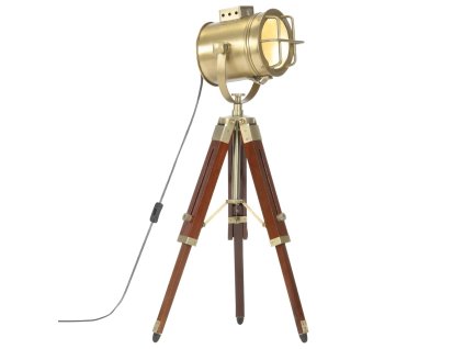 vidaXL Stojací lampa na stativu masivní mangovníkové dřevo 69 cm
