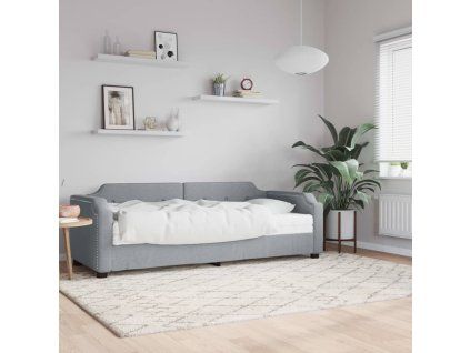 vidaXL Válenda s matrací světle šedá 80 x 200 cm textil