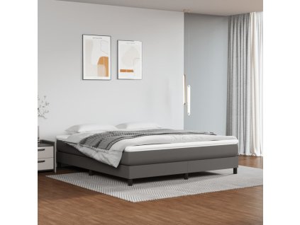 vidaXL Taštičková matrace šedá 160 x 200 x 20 cm umělá kůže