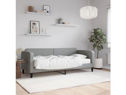 vidaXL Válenda s matrací světle šedá 80 x 200 cm textil