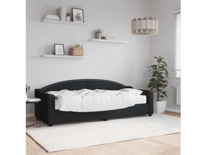 vidaXL Válenda s matrací černá 80 x 200 cm textil