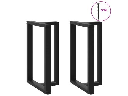 vidaXL Nohy barového stolu ve tvaru T, 2 ks, černé, 60 x 35 x (90-91) cm, ocel