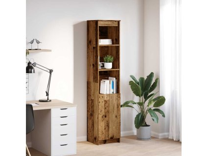vidaXL Vysoká deska Old Wood 37,5x35x180 cm Dřevěná konstrukce