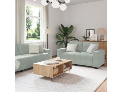 vidaXL Set pohovek 3 pcs Šedá Samet