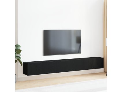 vidaXL Sestava TV skříněk Nástěnný 3 pcs Černý dub 80 x 30 x 30 cm