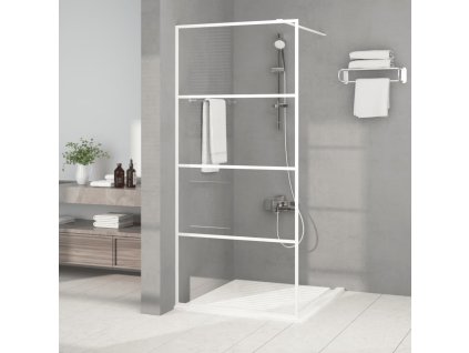vidaXL Sprchová zástěna walk-in bílá 90 x 195 cm čiré ESG sklo