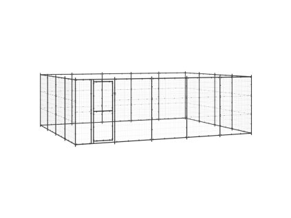 vidaXL Venkovní psí kotec ocel 24,2 m²