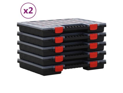 vidaXL Organizéry na součástky 10 ks 40 x 30 x 5 cm polypropylen