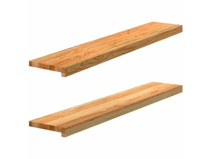 vidaXL Okenní parapety 2ks světle hnědé 110x20x2cm masivní dub