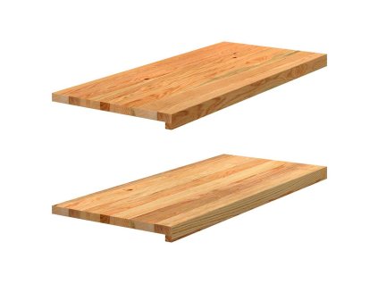 vidaXL Okenní parapety 2ks světle hnědé 90x40x2 cm masivní dub