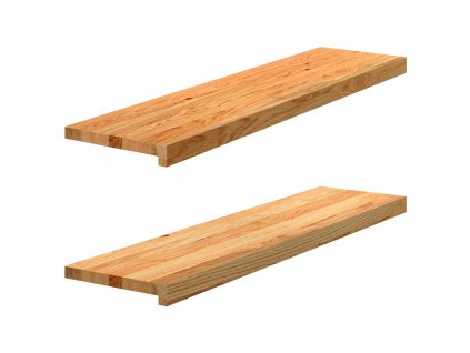 vidaXL Okenní parapety 2ks světle hnědé 100x30x2cm masivní dub