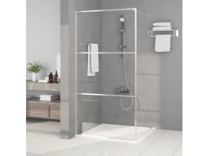 vidaXL Sprchová zástěna walk-in stříbrná 100 x 195 cm čiré ESG sklo