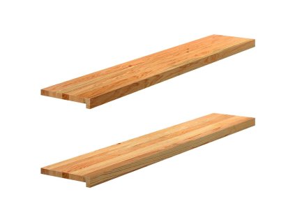 vidaXL Okenní parapety 2ks světle hnědé 140x30x2cm masivní dub