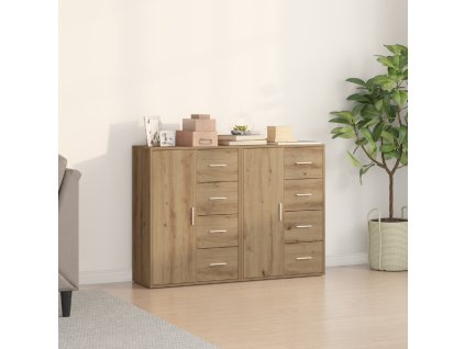 vidaXL Servírovací skříň 2 pcs Artisanový dub 60 x 31 x 84 cm