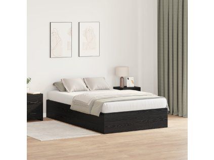 vidaXL Rám postele s úložným prostorem Černý dub 120 x 190 cm