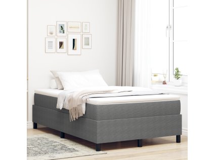 vidaXL Rám platformy Světle šedá 120 x 200 cm textil