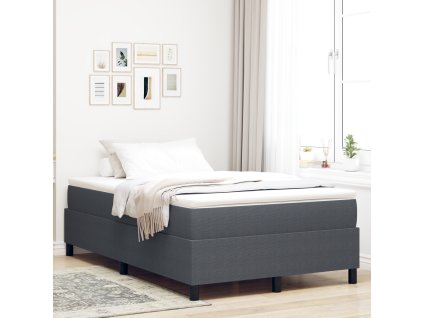 vidaXL Rám platformy Tmavě šedá 120 x 200 cm textil
