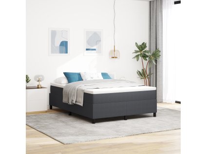 vidaXL Rám platformy Tmavě šedá 140 x 190 cm textil
