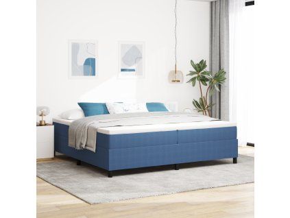 vidaXL Rám platformy Modrá 200 x 200 cm Žebrovaná látka