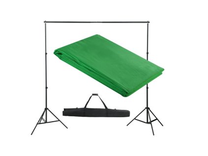 vidaXL Systém podpěry a pozadí 300 x 300 cm zelené