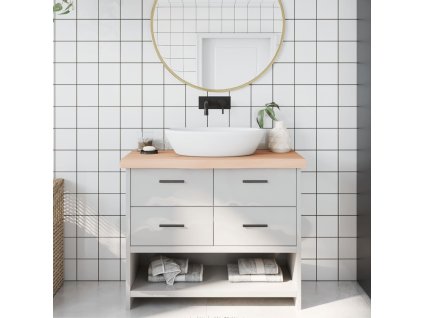 vidaXL Koupelnová deska 100x30x(2-6) cm neošetřené masivní dřevo