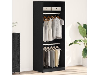 vidaXL Šatní skříň Černý dub 80 x 50 x 200 cm kompozitní dřevo