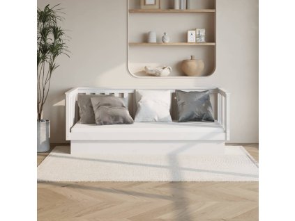 vidaXL Válenda bez matrace bílá 75x190 cm masivní borovice