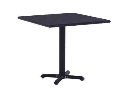 vidaXL Zahradní stůl černý 80 x 80 x 75 cm