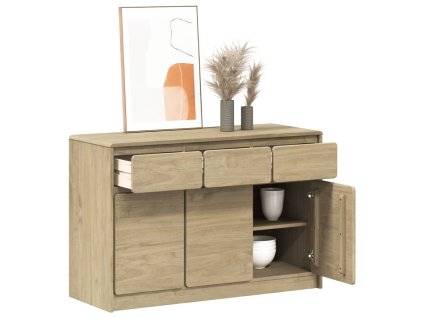 vidaXL Příborník SAUDA dub 114 x 43 x 75,5 cm masivní borové dřevo