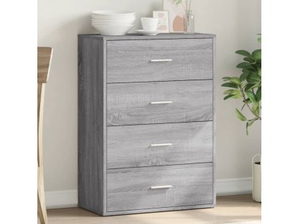 vidaXL Příborník šedý sonoma 60 x 31 x 84 cm kompozitní dřevo